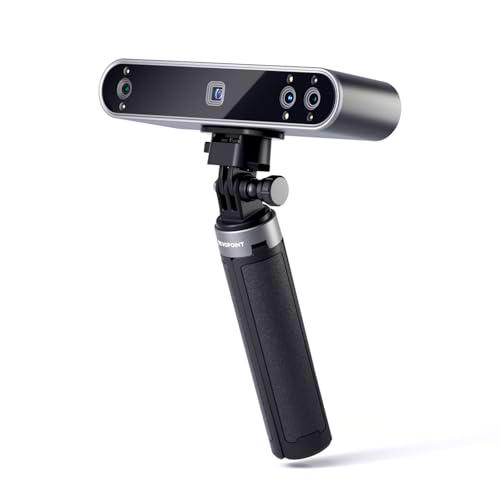 JUNZAI Escáner 3D Pop 3 con precisión de 0,05 mm Escáner 3D portátil Velocidad de escaneo de 18 fps Escaneos en Color de Alta fidelidad Escaneo portátil y de Escritorio Compatible 97