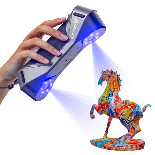 Creality CR-Scan Raptor Escáner 3D para Impresión 3D 60 FPS Múltiples-líneas Azul y NIR Consumidor Portátil Escáner Precisión 0.02mm Seguimiento Antivibración Escaneo Rápido a Todo Color de 24 bits