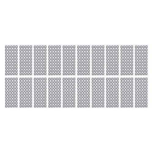 1000 Pcs Marcador de Escaneo 3D, ID 6mm OD 10mm Marcadores de Posicionamiento con Contorno Negro para Escáner 3D